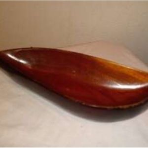 Vintage Wood Oblong Shaped Dish